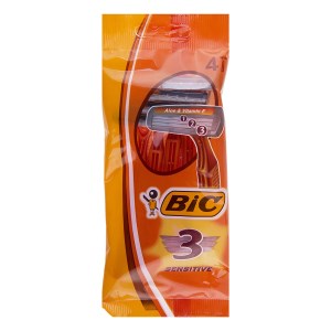 بیک تیغ 3تیغه حساس نارنجی 4عددی