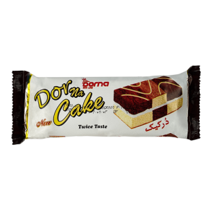 کیک لایه ای شطرنجی درنا کاکائو وانیل