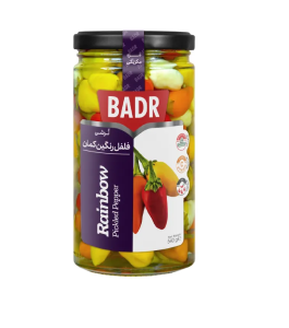 بدر ترشی فلفل رنگین کمان 540 گرم