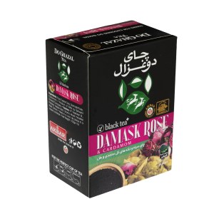 دو غزال چای سیاه زعفران و هل 100 گرمی