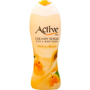 اکتیو شامپو صورت و بدن کرمی اسکراب زرد