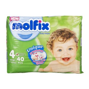 مولفیکس پوشک دوقلو سایز4 بزرگ 40عددی