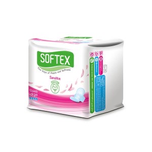 سافتکس نواربهداشتی بالدار فلاف نازک بزرگ 10عددی