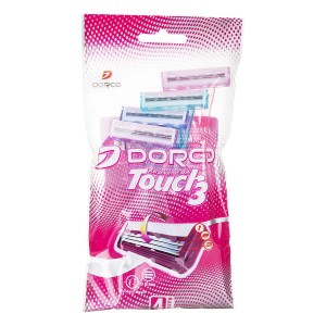 دورکو خود تراش 3تیغ زنانه تاچ 4عددی