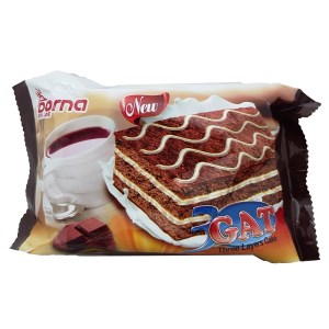 درنا کیک سه لایه کرم وانیل