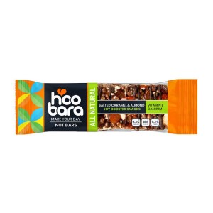 هوبارا نات بار بادام و کارامل نمکی 35 گرم