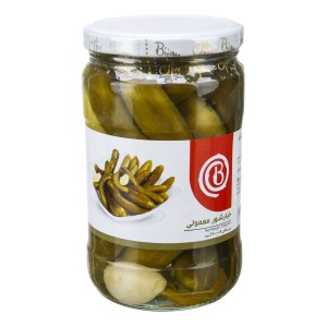 بیژن خیار شور معمولی شیشه 680گرم