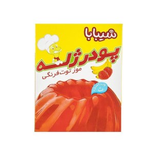 شیبابا پودر ژله موز توت فرنگی100گ