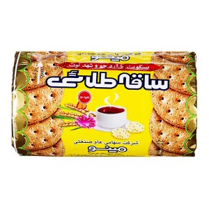 مینو بیسکوئیت ساقه طلایی لیوانی باآرد جو و توت