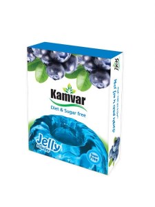 کامور پودر ژله بلوبری بدون قند و رژیمی