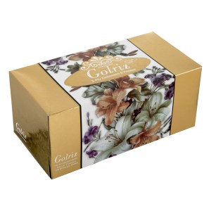 گلریز دستمال 300 برگ گلدار نقره ای