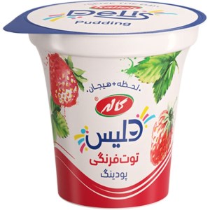 کاله پودینگ توت فرنگی 100گرمی لیوانی