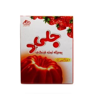 دراژه پودر ژله توت فرنگی 100گرمی