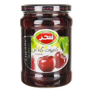 سحر کمپوت گیلاس شیشه 660 گرم