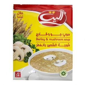 الیت سوپ جو و قارچ