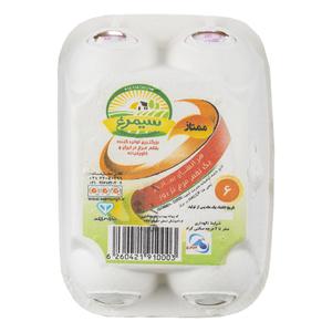 سیمرغ تخم مرغ 6عددی بسته ای