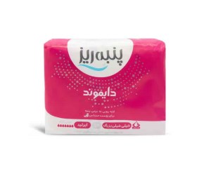 پنبه ریز نوار دایموند خیلی خیلی بزرگ مشبک قهوه ای 8 عددی