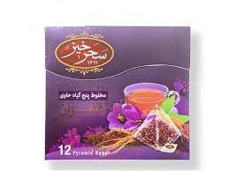 سحرخیز دمنوش مخلوط جنسینگ و زعفران 12عددی