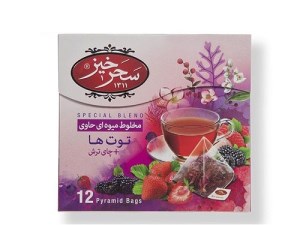 سحرخیز دمنوش مخلوط توت ها وچای ترش 12عددی