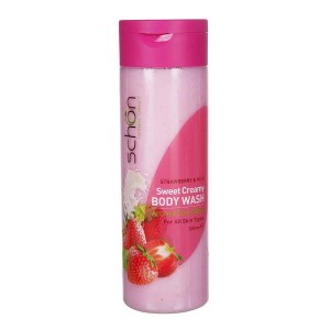 شون شامپو بدن کرمی شیر و توت فرنگی 300 م شون