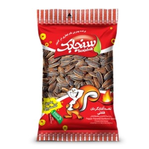 سنجابک تخمه آفتابگردان فلفلی 120گرم