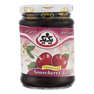 یک و یک مربا آلبالو شیشه 350گرم