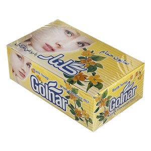 گلنار صابون حمام زرد جعبه 6عددی