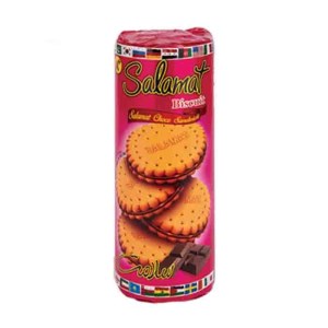 سلامت بیسکوئیت کرمدار شکلاتی لوله ای