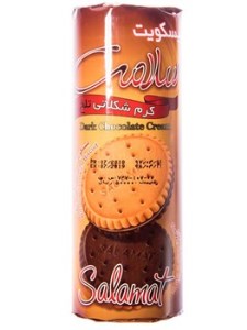 سلامت بیسکویت کرمدار شکلاتی تلخ