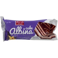 شیرین عسل کیک سه لایه دورنگ وانیلی کاکائویی آلبینا