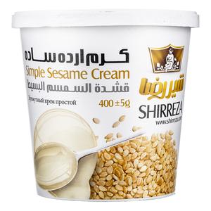 شیر رضا کرم ارده ساده 400گرم