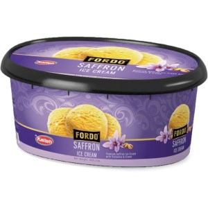 کاله بستنی فوردو یک لیتر زعفرانی با پسته وخامه