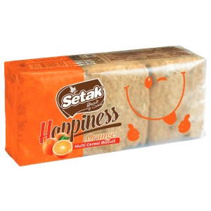 ستاک بیسکوییت چند غله پرتقال هپی نس 200گرم