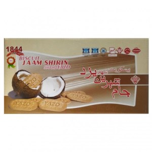 جام شیرین شهد یزد بیسکویت با طعم نارگیل