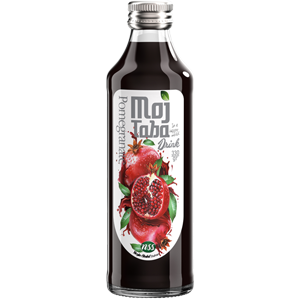 مجتبی آبمیوه انار شیشه ای 330 سی سی