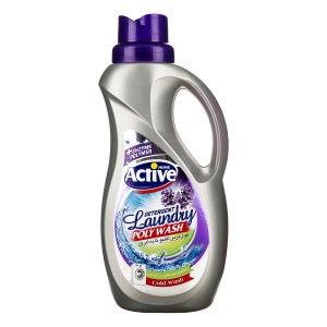 اکتیو مایع لباسشویی پلی واش 1500گرم بنفش