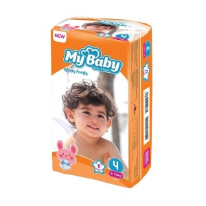 مای بیبی پوشک سری خانواده شاد نارنجی سایز چهار نرمال