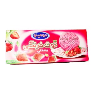 دومینو بستنی 1لیتری توت فرنگی