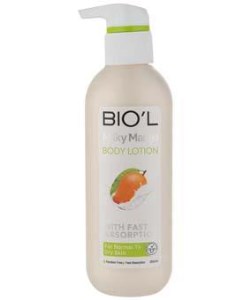 بیول لوسیون بدن شیر و انبه پوست نرمال تا خشک 250 میل