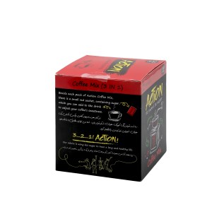 پودر قهوه فوری سه در یک اکشن کارتنی 10 عددی