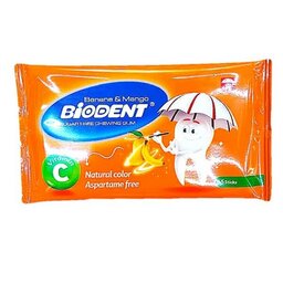 بایودنت آدامس نواری باطعم موز انبه ویتامین سی