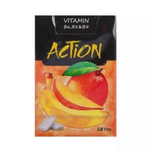 اکشن آدامس سری ویتامینه موز انبه