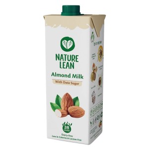 نیچرلین شیر بادام زمینی با قند خرما یک لیتری