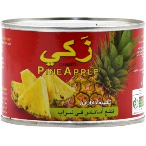زاکی کمپوت آناناس نیم حلفه 225گرم