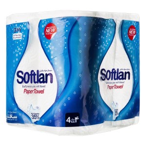 سافتلن دستمال حوله چهار قلو قلو طرح قطره باران