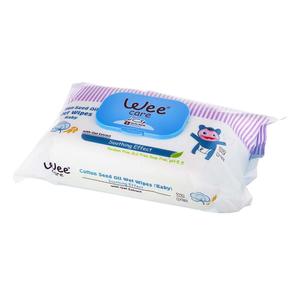 wee دستمال مرطوب پاکتی دربدار پنبه دانه 72 عددی