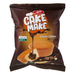 مزمز کیک شیفون ساده با کرم شکلاتی