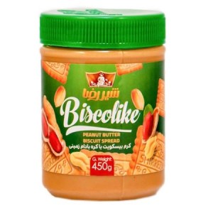 شیر رضا کرم بیسکوییت با کره بادام زمینی 450گ