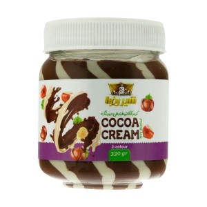 شیررضا کرم دو رنگ شکلاتی 330 گرم