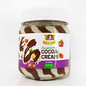 شیررضا کرم دو رنگ شکلاتی 330 گرم